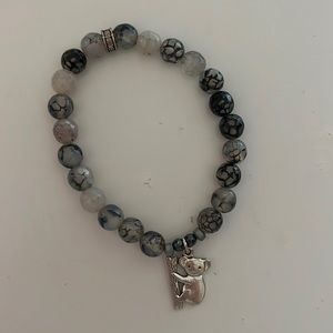 Koala Bracelet Black and White beads